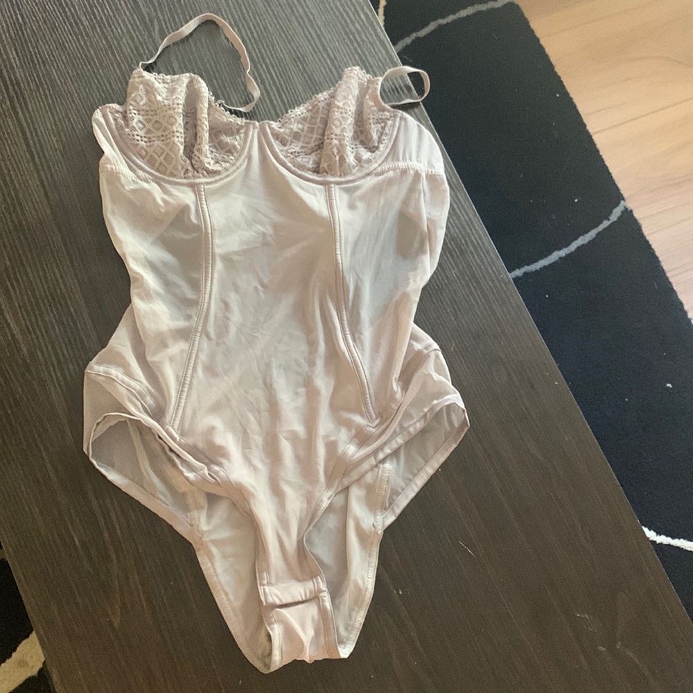 Victoria's Secret Light Pink Lace Bodysuit